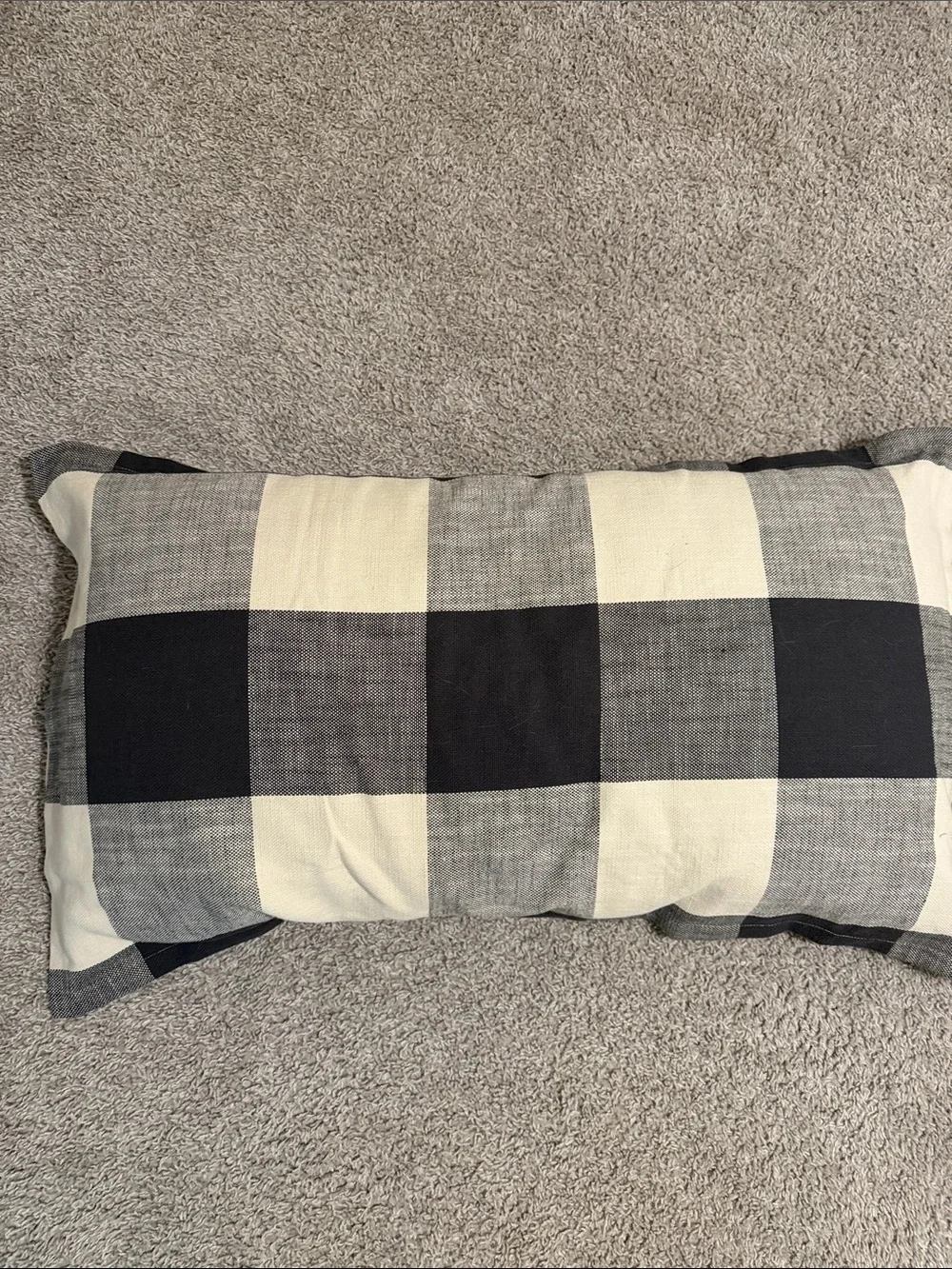 Buffalo Check Cotton Duvet Cover - Black & Cream and 2 sham king/cal king  size